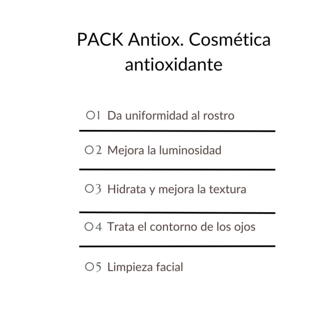 Pack antiox. Cosmética antioxidante