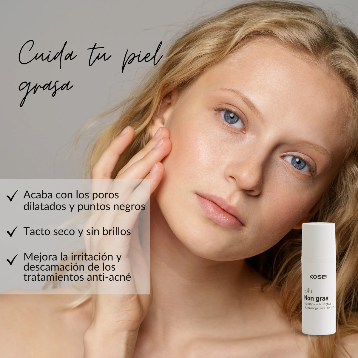 cremas para piel grasa kosei non gras hidratante